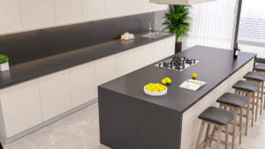 Dark Grey Quartz Worktop, Quartz Kitchen Worktops York, A R Quartz