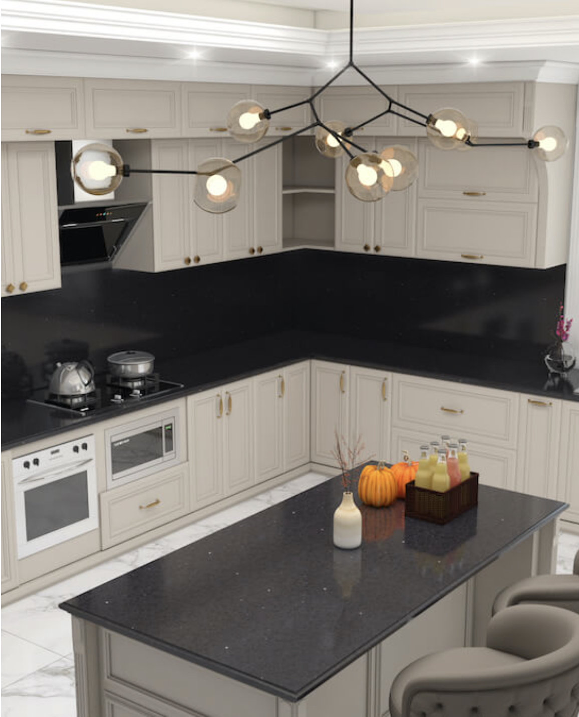 Black Mirror Quartz Worktop, Quartz Worktops, AR Quartz