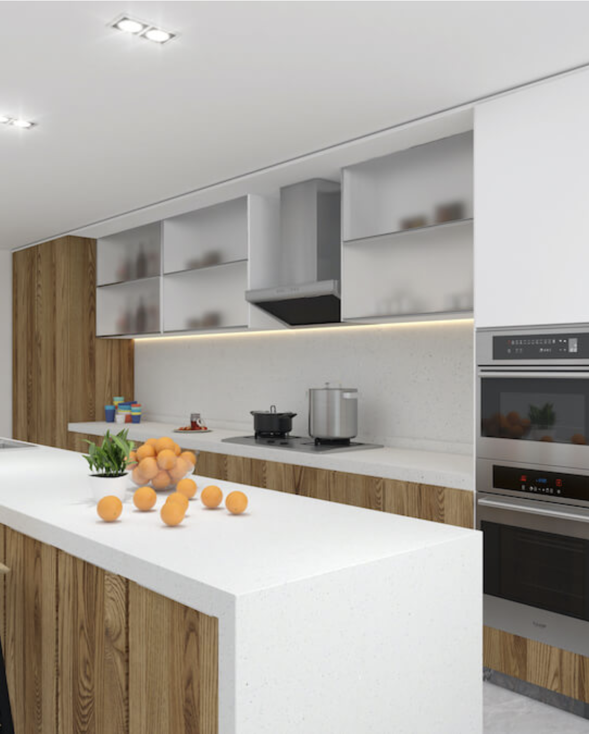 White Shimmer Quartz Worktop, Quartz Worktops, AR Quartz