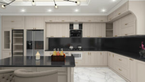 Black Mirror Quartz Worktop, Quartz Kitchen Worktop, A R Quartz
