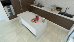 Waterfall Edge Quartz Worktop, Quartz Worktop Trends 2023, A R Quartz